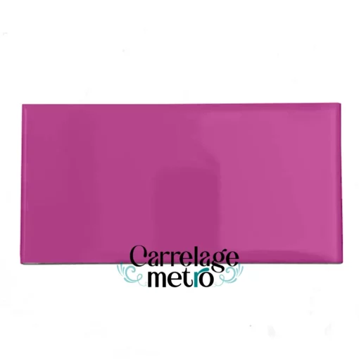 Carrelage métro biseauté 10x20 couleur violet