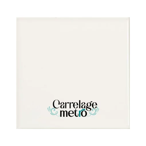 arrelage métro plat carré couleur blanc 15x15