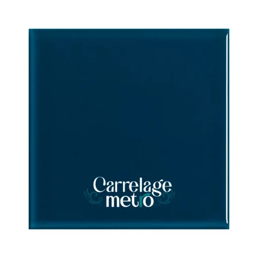 Carrelage métro plat carré couleur bleu canard atlantis 10x10