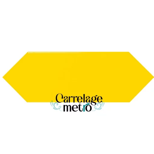 carrelage métro picket plat couleur jaune tournesol 10x30