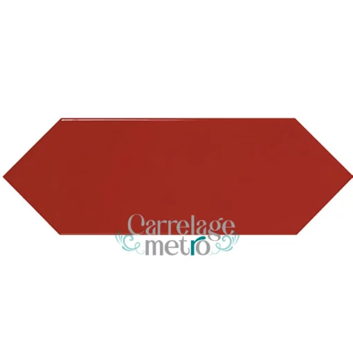 Carrelage picket plat couleur rouge 10x30