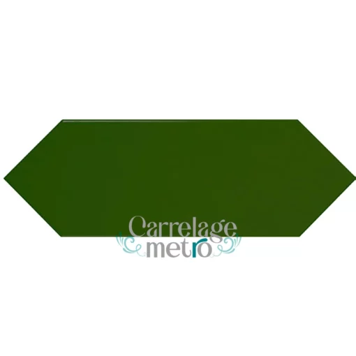 Carrelage métro picket couleur vert bouteille 10x30