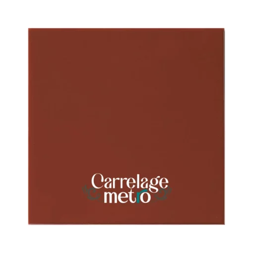 Carrelage métro plat carré couleur marron 15x15